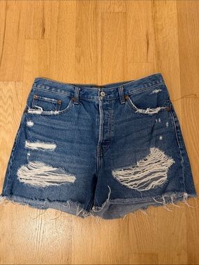 Abercrombie & Fitch Denim Distressed High-Rise Women’s Shorts